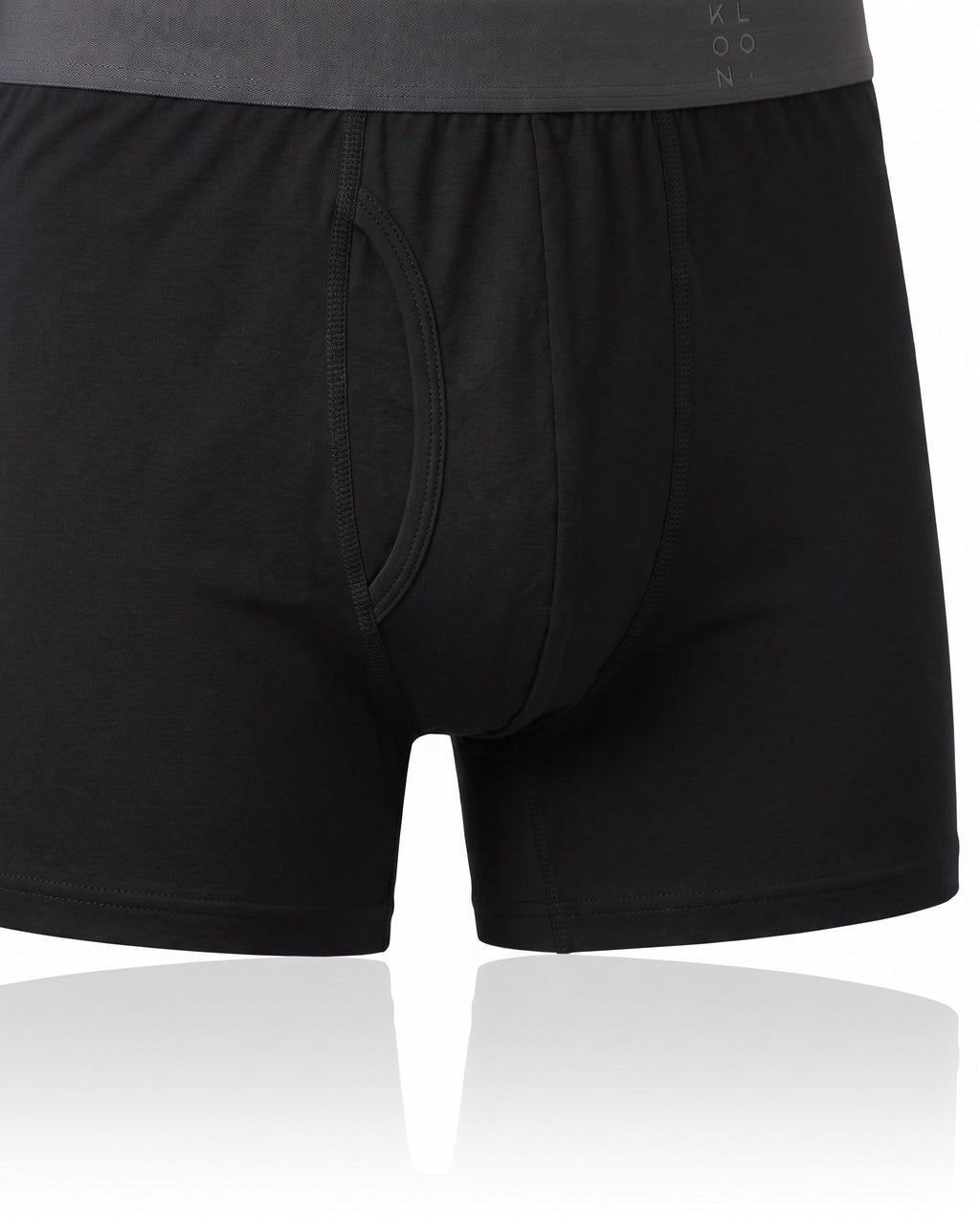 Close-up of the 3D support pouch and fly seam