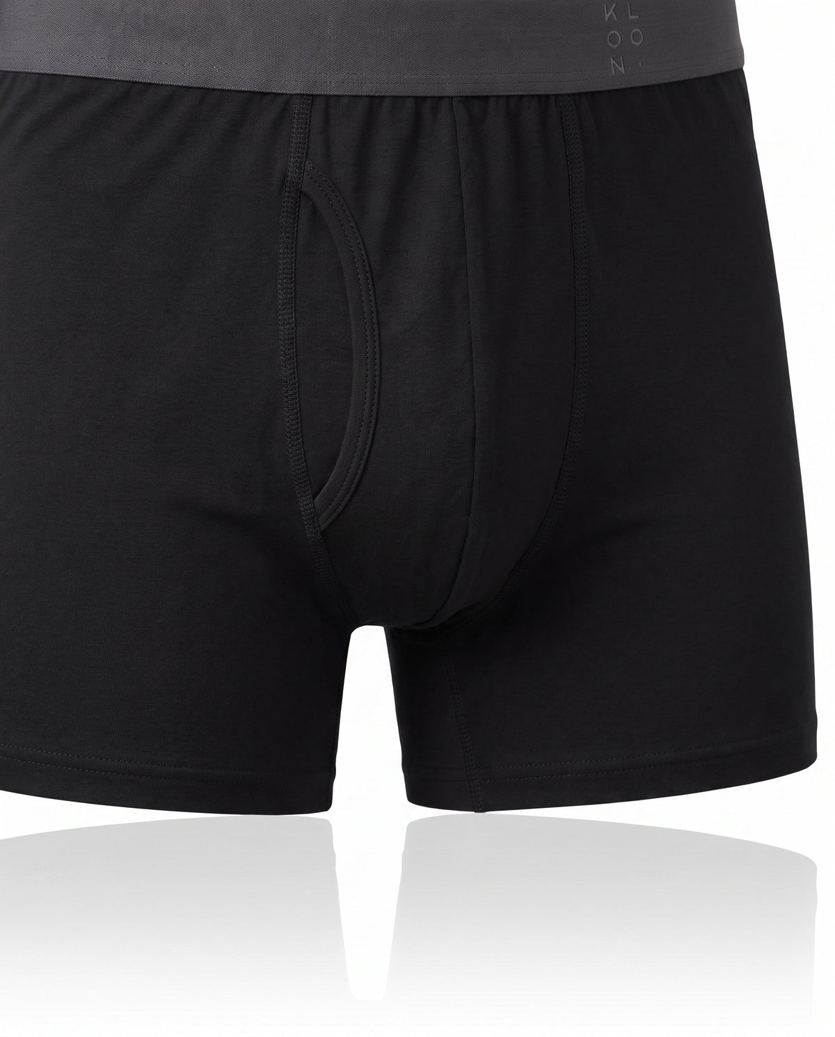 Close-up of the 3D support pouch and fly seam