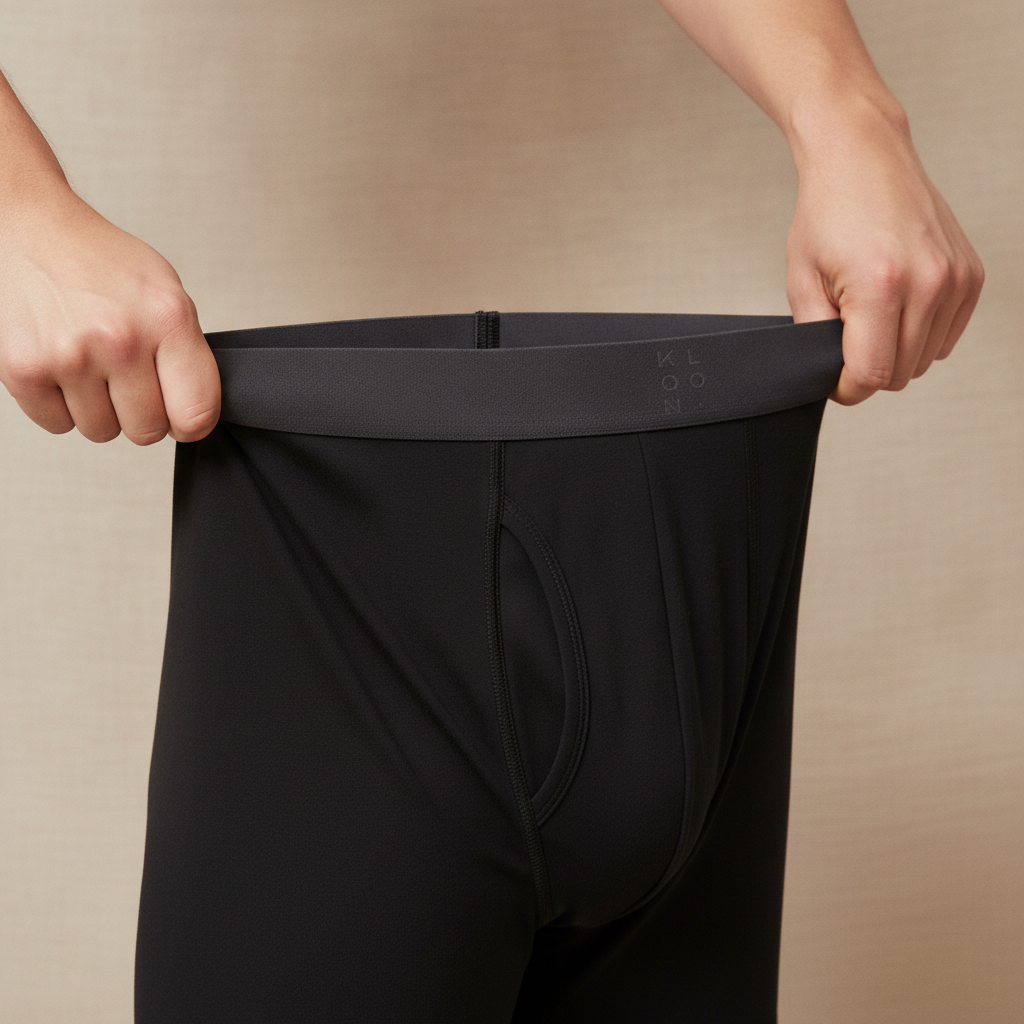 Brushed elastic waistband, stretched